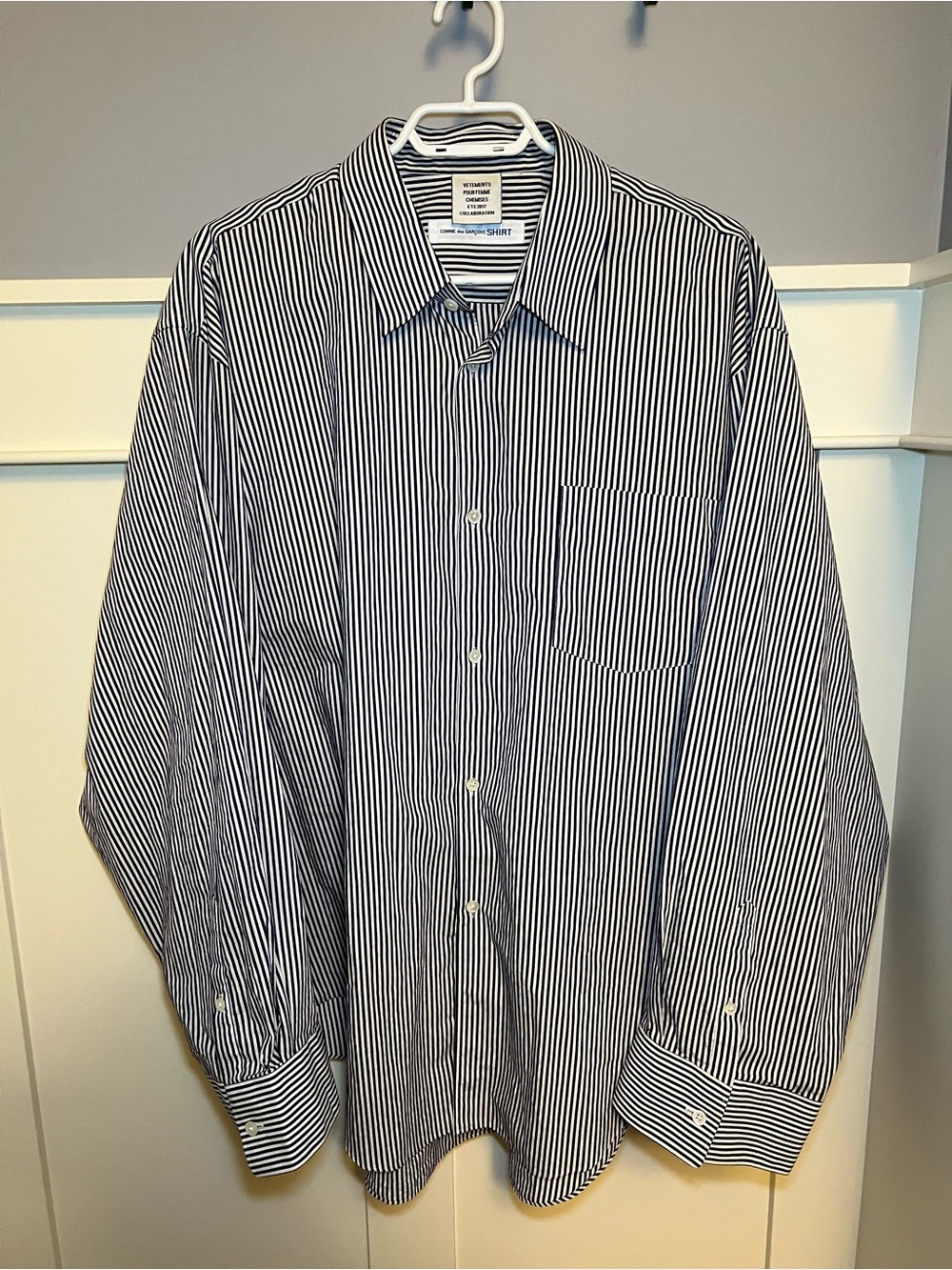 SS2017 Vetements x Comme Des Garçons Shirt Striped Button up